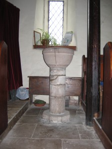 Ayleton_Church- Herefordshire - font