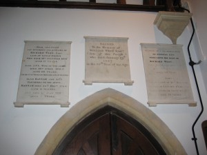 Bredenbury with Brendon Bishop and Wacton -Herefordshire - St. Andrew - memorial plaques