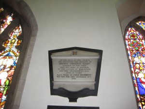Bromyard - Herefordshire - St. Peter - memorial plaque 2