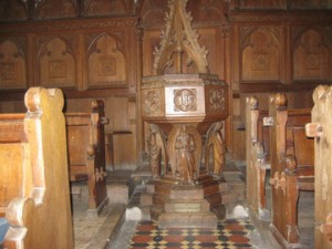 Kings Pyon - Herefordshire - St. Marys - font 2 wood