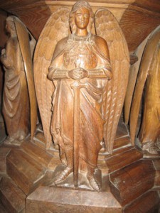 Kings Pyon - Herefordshire - St. Marys - wooden font detail