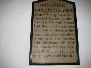 Marden_with_Amberley__Wisteston - Herefordshire - St. Mary - plaque