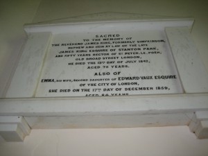 Staunton on Arrow - Herefordshire - St. Peter - memorial plaque 4