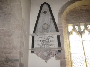 Upton Bishop - Herefordshire - St. John the Baptist - memorial plaque