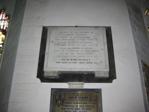 Withington - Herefordshire - St. Peter - memorial plaque