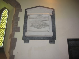 Credenhill - Herefordshire - St. Mary - memorial plaque Hardwick