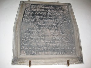 Upper Sapey - Herefordshire - St. Michael - memorial plaque 2